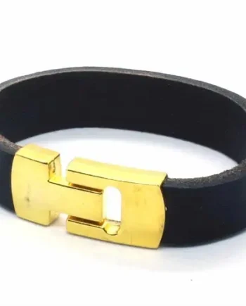 Mazo Læderarmbånd Golden