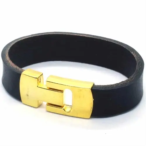 Mazo Læderarmbånd Golden