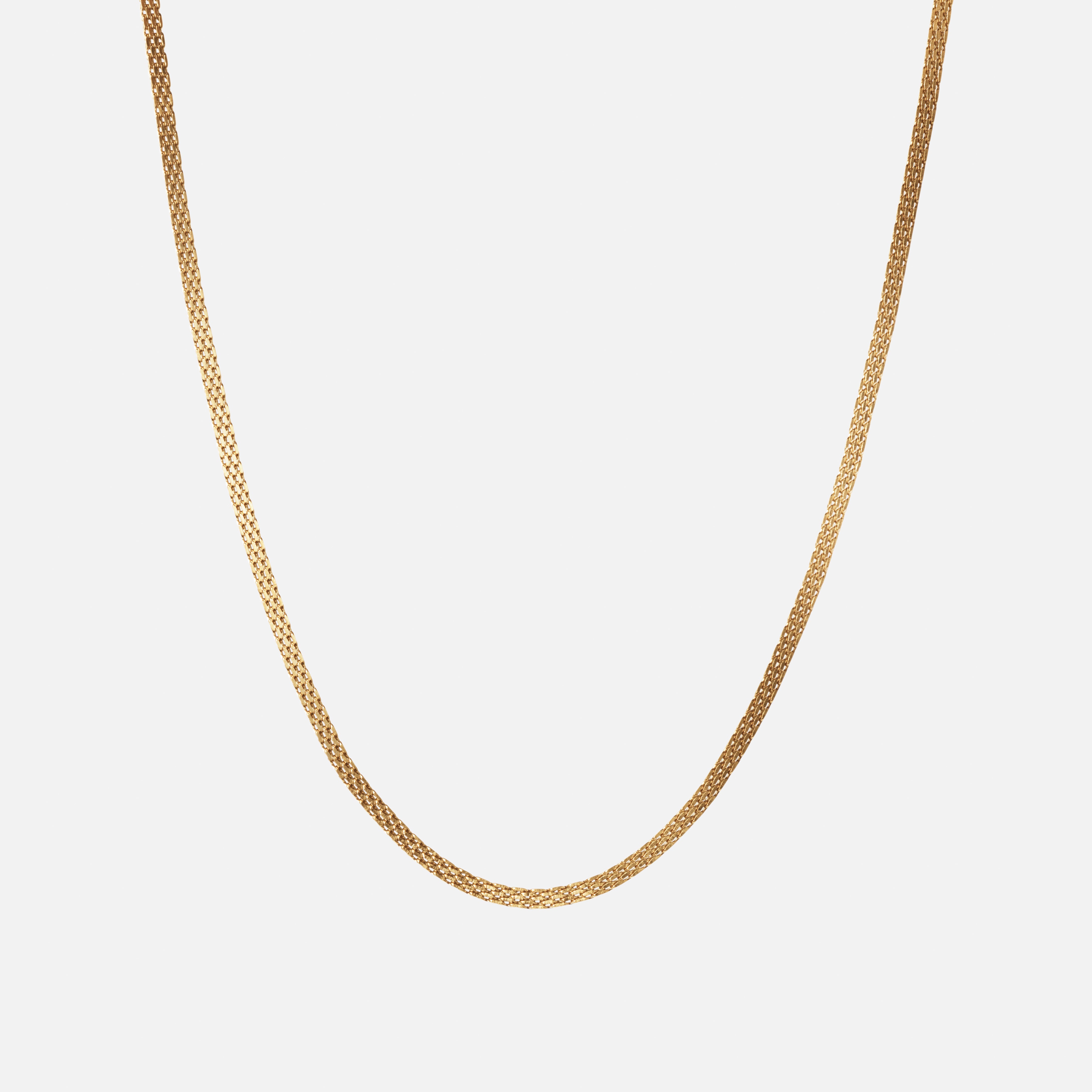 Mesh Halskæde 18k Guldbelagt 3mm