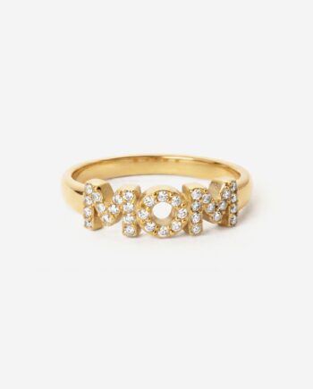 Mom Zirkon Ring 18k Guldbelagt