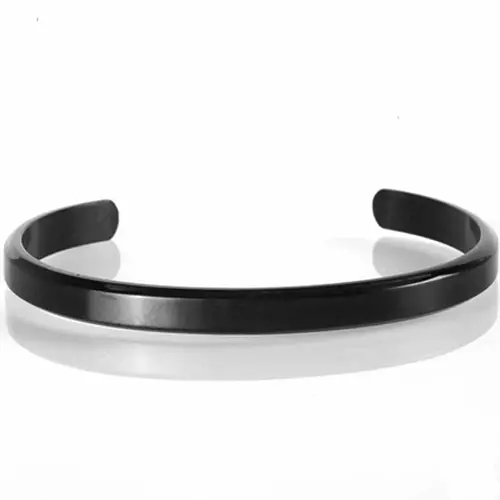 Nate Bangle Rustfri Stål Blackcoatet