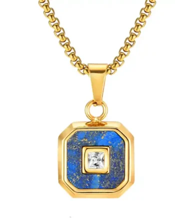 Neck Blue Gold Halssmykke Med Sten