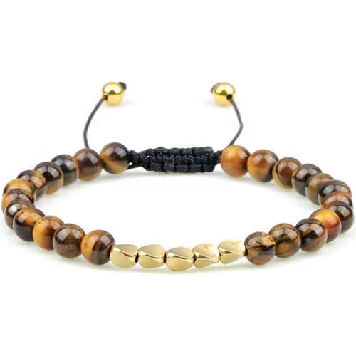 Niazy Perlearmbånd   Tiger Eye Golden
