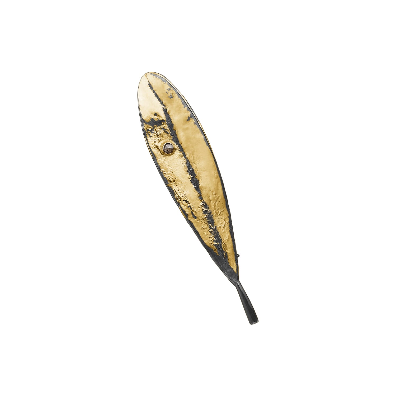 Olive Leaf Golden Broche
