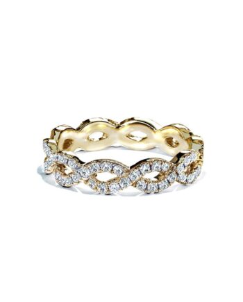 Oxford Eternity Twist Alliancering   Forgyldt Sterling Sølv