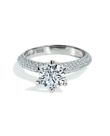 Oxford   Fatninger Solitaire Ring Med Sidesten