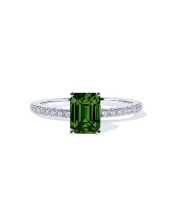 Oxford Grøn Radiant Solitaire Ring