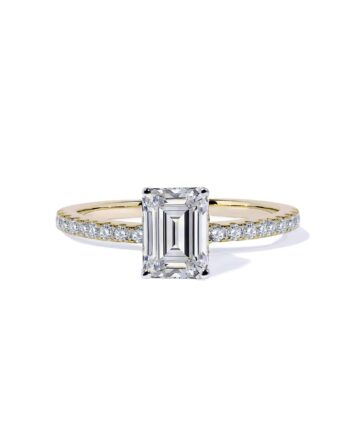Oxford Radiant Solitaire Ring   Forgyldt Sterling Sølv