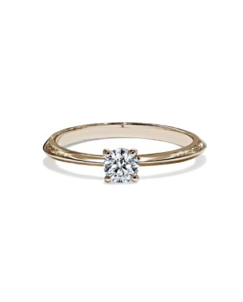 Positano Rund Diamant Solitaire Forlovelsesring   Guld