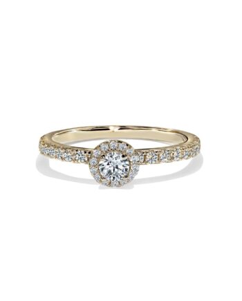 Palermo Forlovelsesring   Guld Med Diamant Halo
