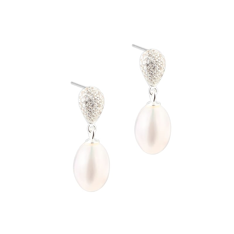 Pavé Pearl Earstud    Silver