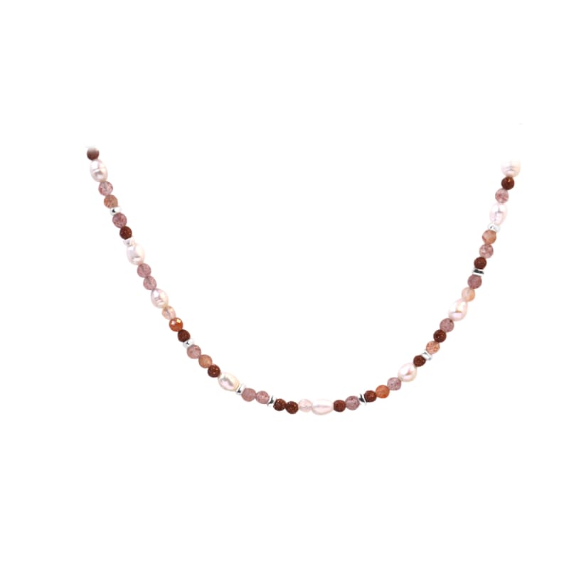 Peachy Necklave     Silver