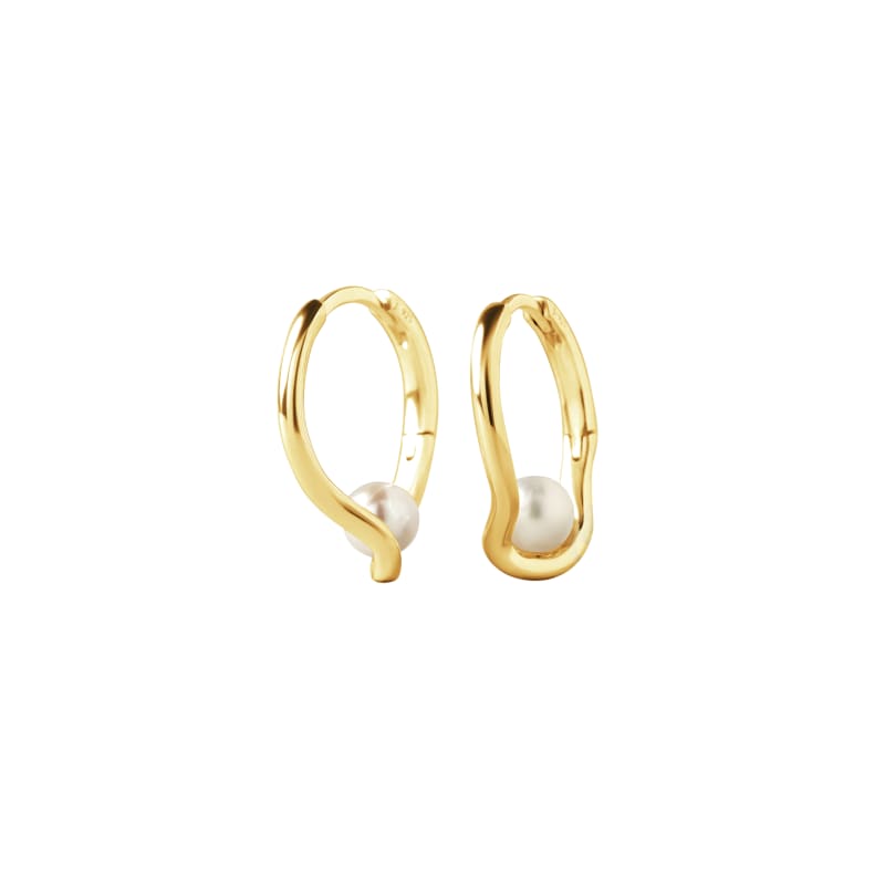 Pearl Sela Hoop    Golden