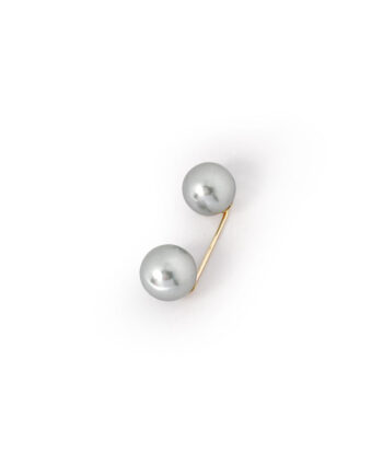 Pearlpin Grey Tøjnål Til Bukser  Kjoler Mm  Forgyldt Med Grå Perler