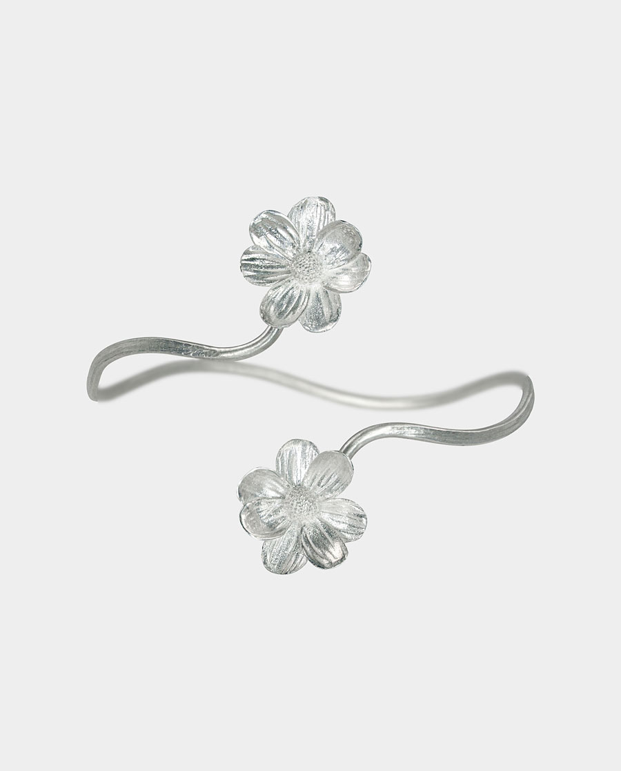 Queen Silver-bell Sølvarmbånd Med Vilde Blomster