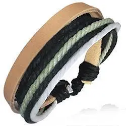 Cord  Læder Bomuld Armbånd