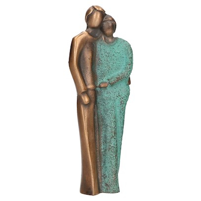 Quot Kærlighed Quot  Par Bronzefigur  Højde 14 Cm  Oplagt Bryllupsgave Og Alle Anledninger Hvor Kærligheden Skal Fejres