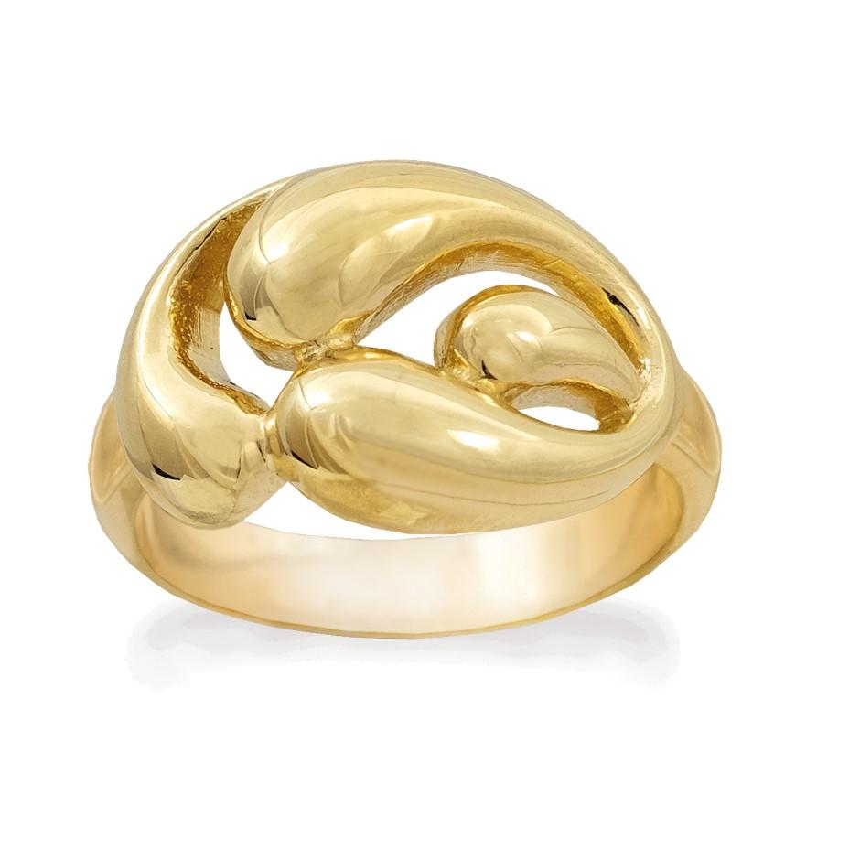 Rabinovich Forgyldt Ring Curvy Class Størrelse 51