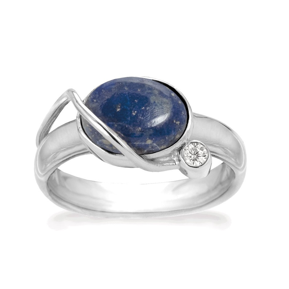 Rabinovich Sølv Ring Med Blå Lapis Starry Night Størrelse 51