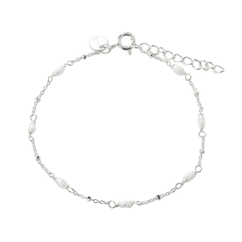 Rice Dot Single Bracelet   Silver