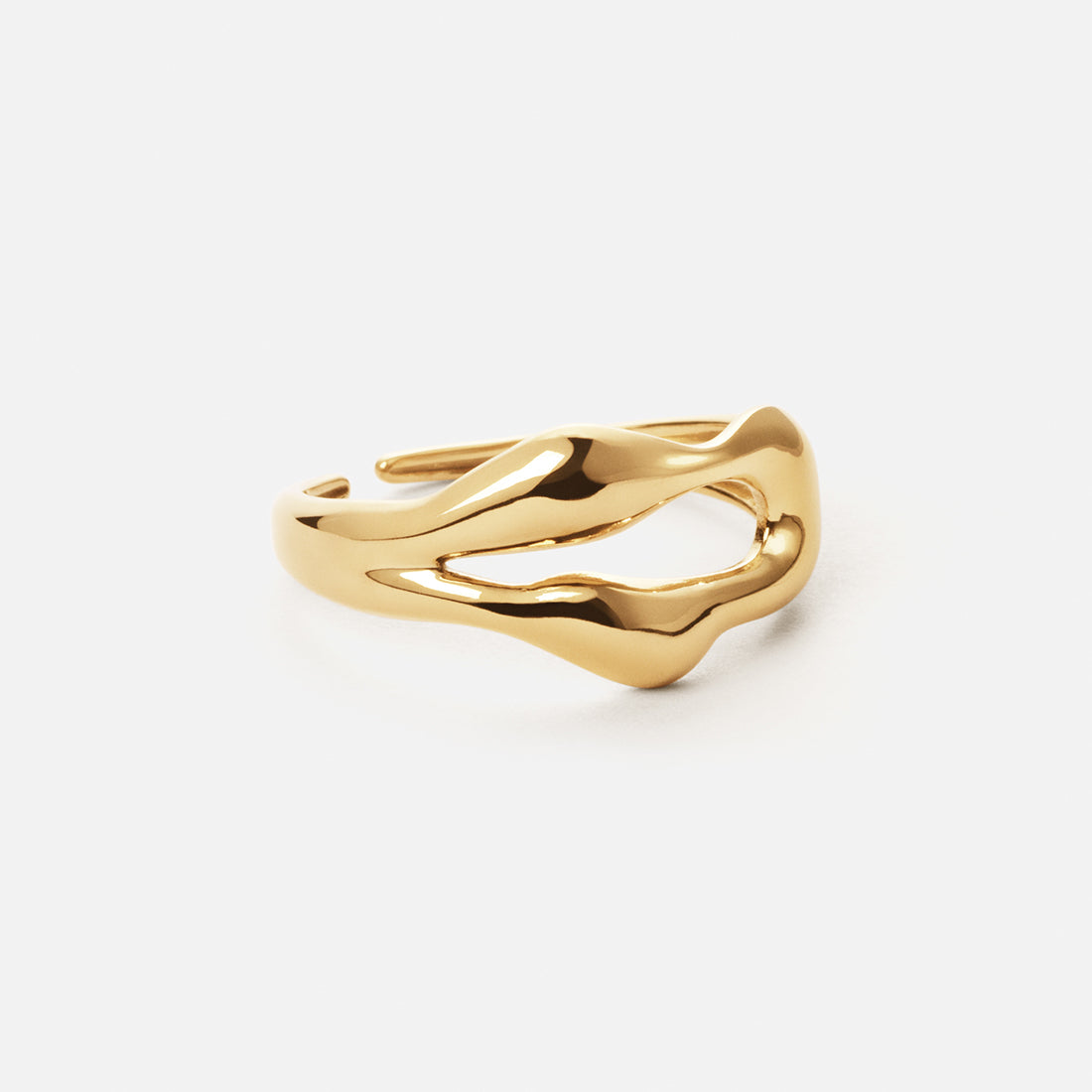 Rift Justerbar Ring 18k Guldbelagt