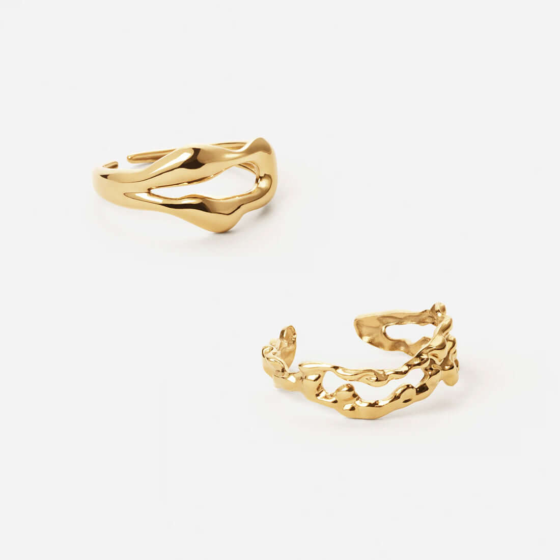 Rift   Meteor Justerbar Ring 18k Guldbelagt