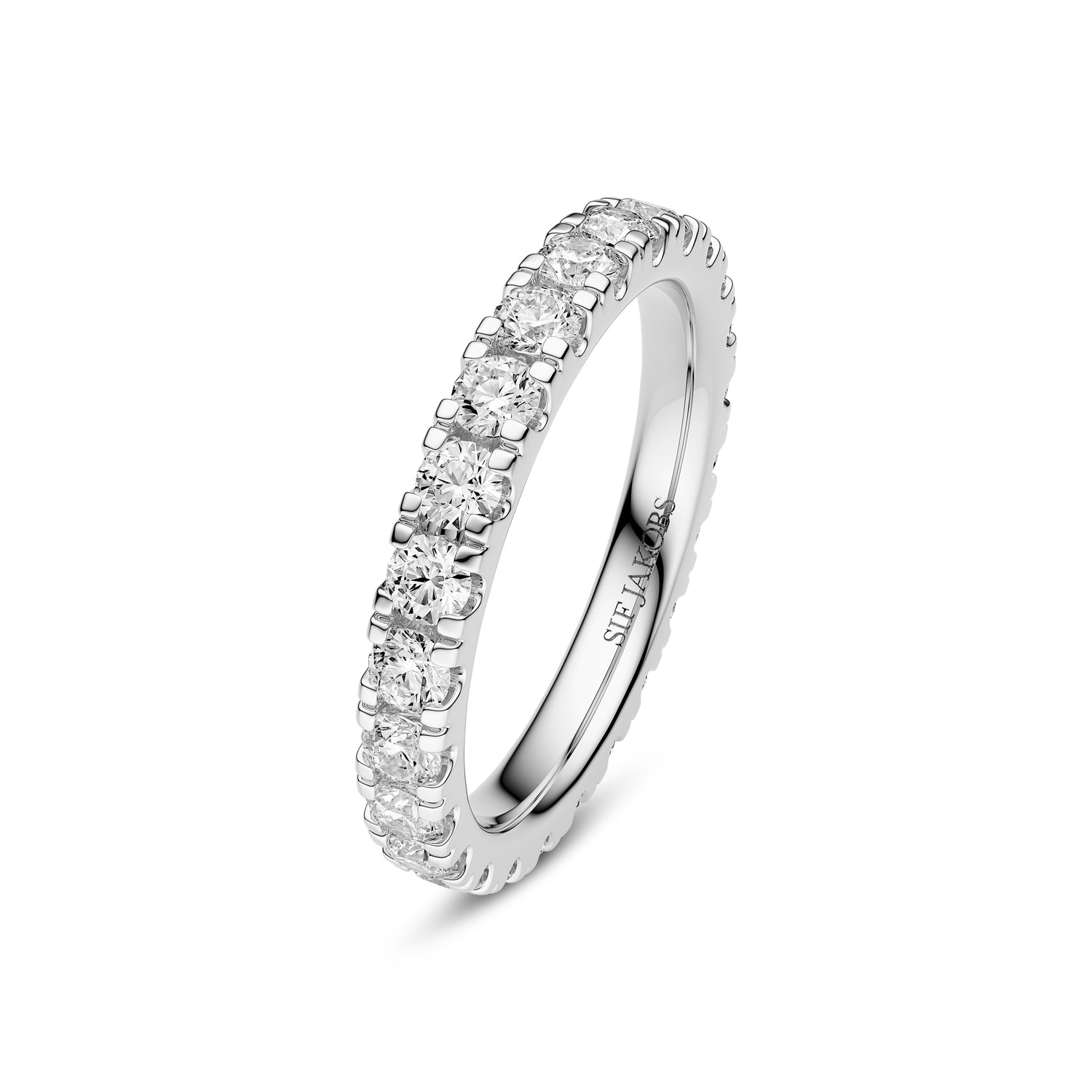 Ring Alba Eternity 14 Kt  Guld El  Hvidguld   32-  56 Ct Tw  -  Vs Lab-grown Diamanter