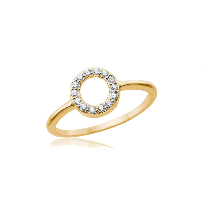 Ring   Guldbelagt Sølv 48