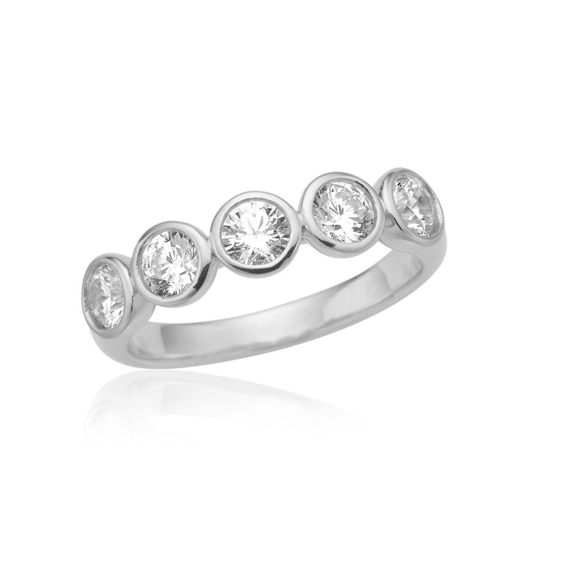 Ring   Sølv Med Zirkonia 63