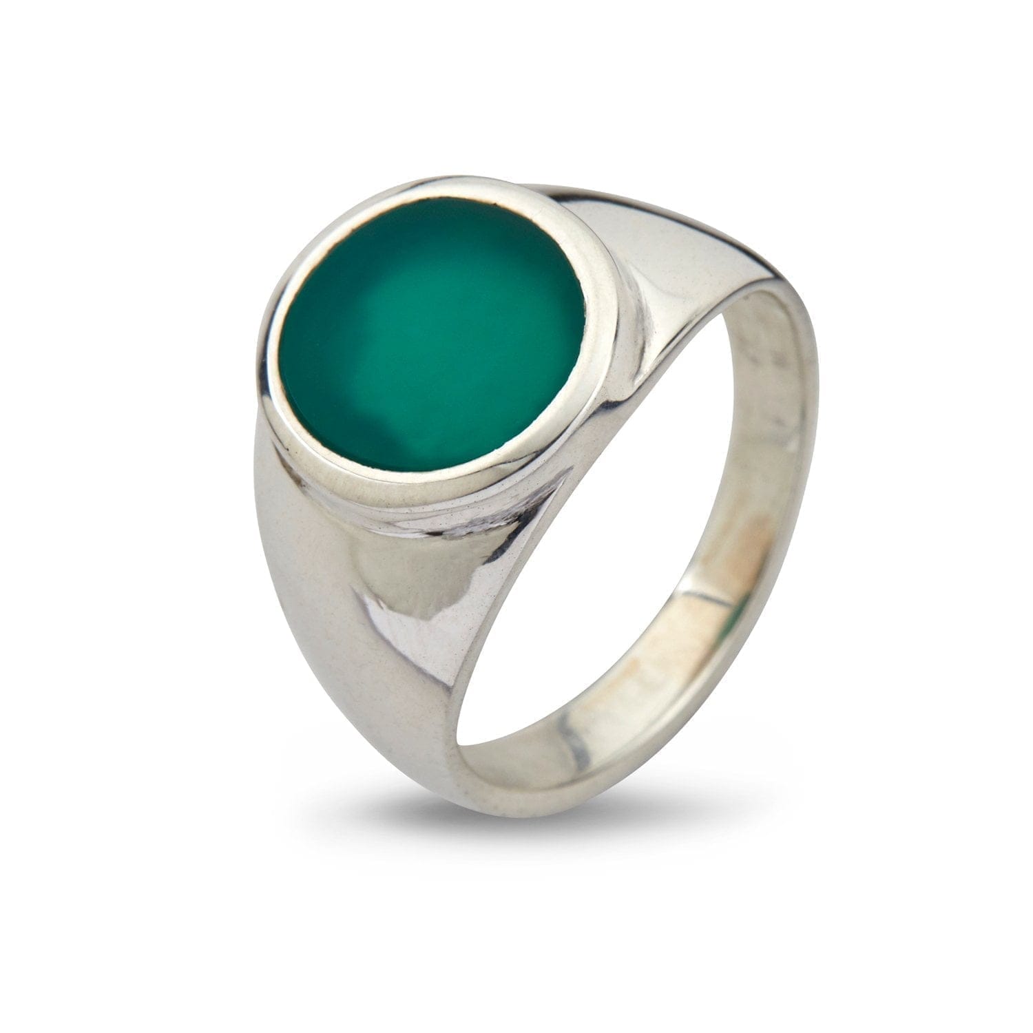 Ring Oval Green Onyx 58