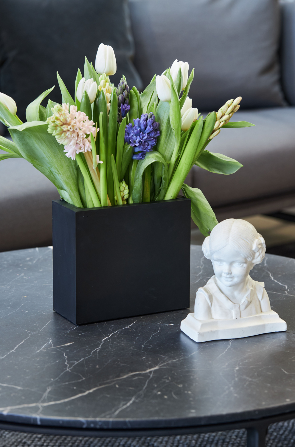 Sej Design Tulipanvase  Rektangulær  Sort Vase   Gummi 299 - Kr  Hurtig Levering