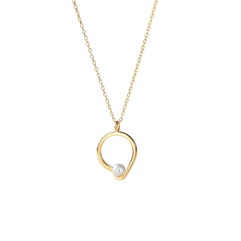 Sela Pearl Necklace   Golden