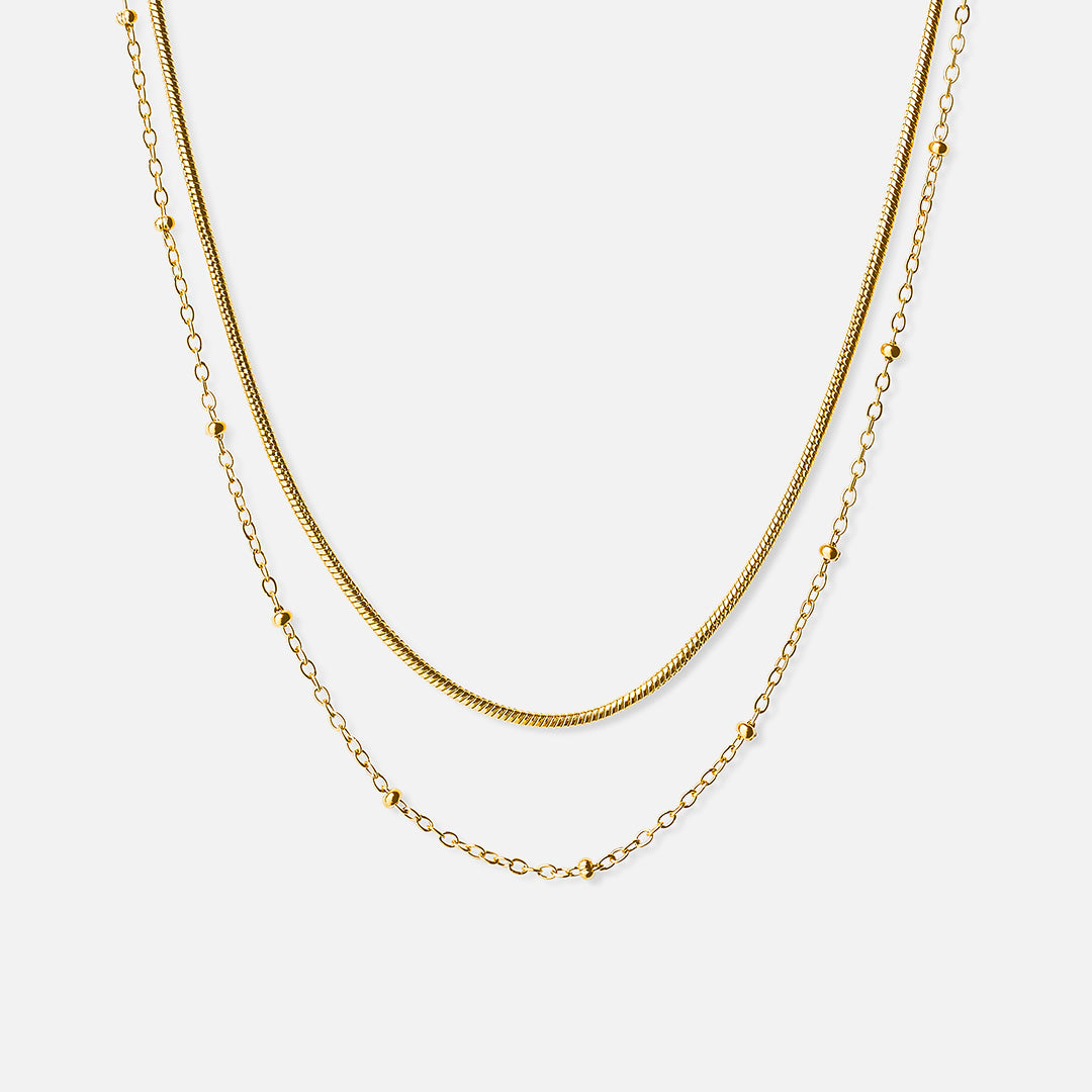 Snake Rope Halskæde 18k Guldbelagt