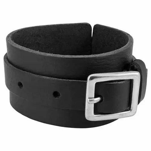 Sort Bokk Læderarmbånd Deluxe