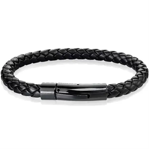 Sort Imt Læderarmbånd Xt Design