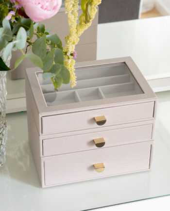 Stort Smykkeskrin Taupe
