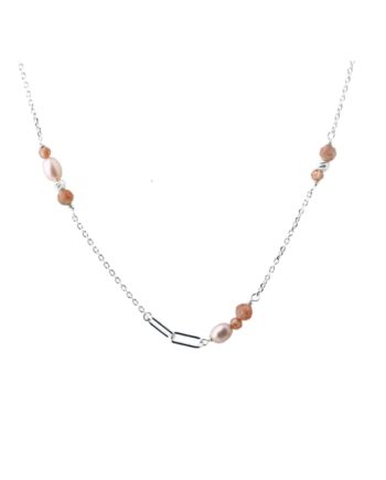 Sunella Link Necklace    Silver