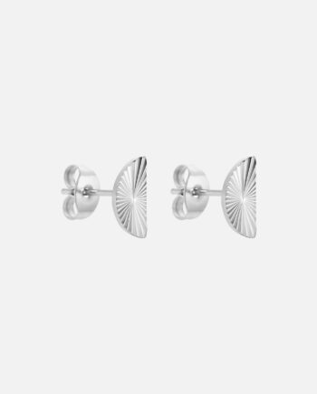 Sunset Half Circle Studs øreringe Sølvfarvet