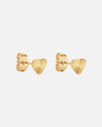 Sunset Heart Studs 18k Guldbelagt