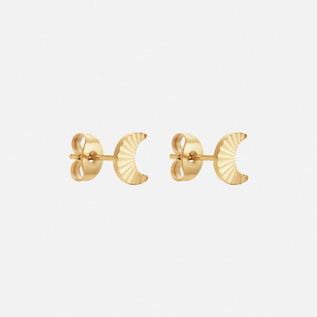 Sunset Moon Studs 18k Guldbelagt