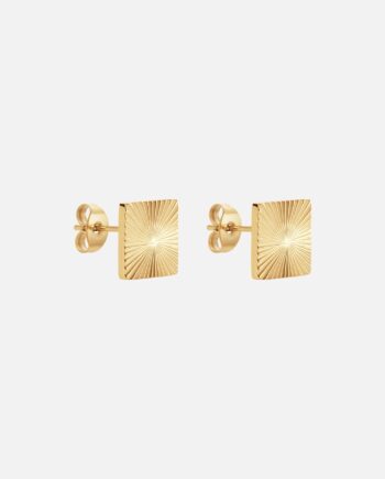 Sunset Square Studs øreringe 18k Guldbelagt
