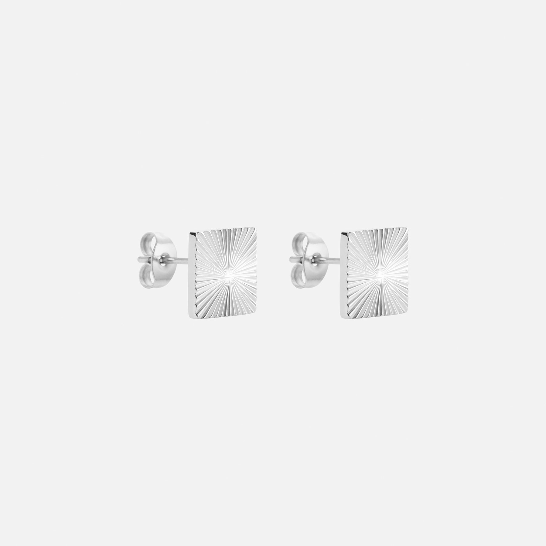Sunset Square Studs øreringe Sølvfarvet