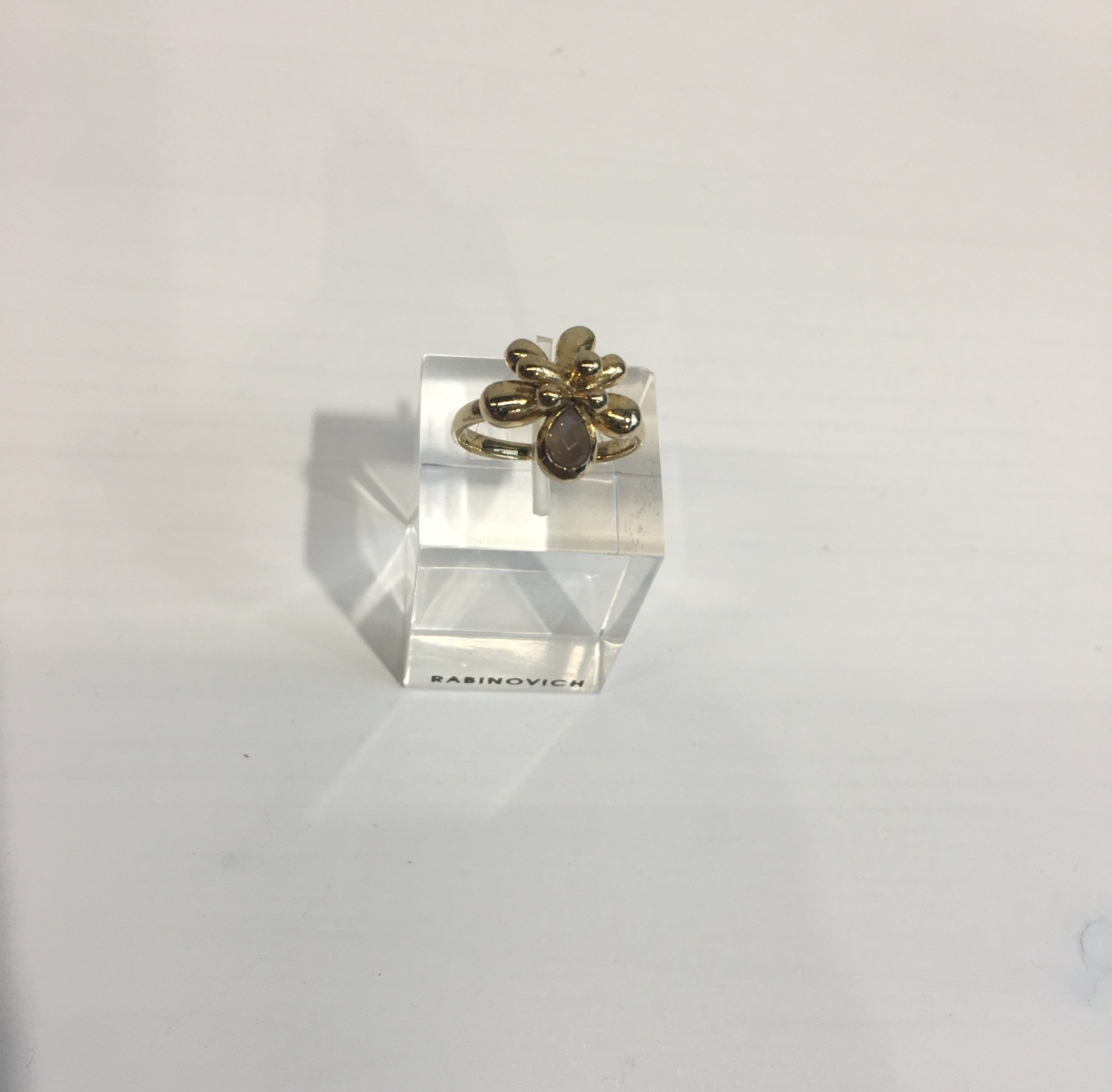 Tilbud Forgyldt Ring Med Sten Str  54 Rabinovich 250 Kr  Spar 72