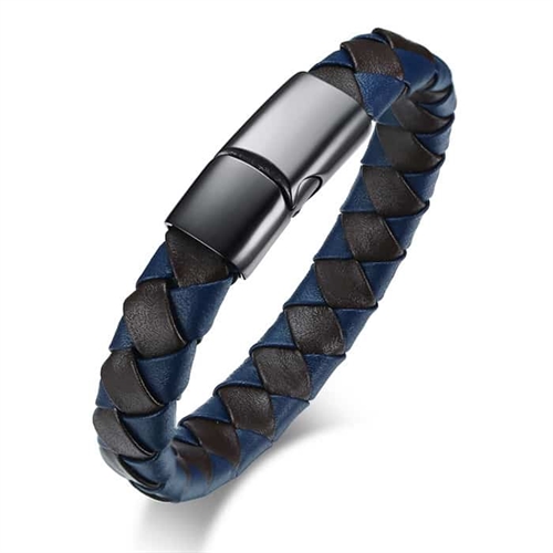 Tk Blue Læderarmbånd