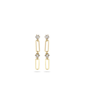 Twinklechain Earring øreringesæt Med Zirkoner 18   Forgyldt