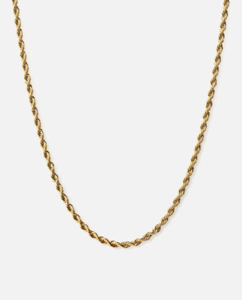 Twisted Rope Halskæde 18k Guldbelagt 2mm