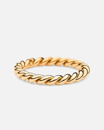 Twisted Rope Ring 18k Guldbelagt