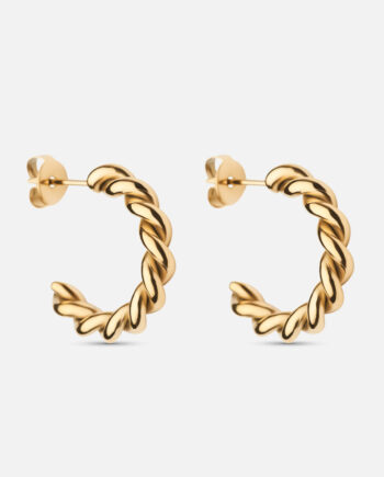 Twisted Rope øreringe 18k Guldbelagt