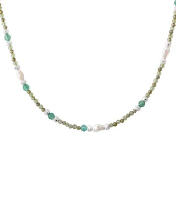 Verde Mix Necklace   Silver