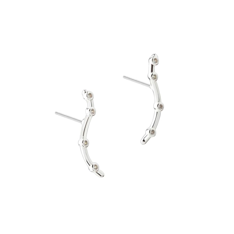 Wavy Stud    Silver